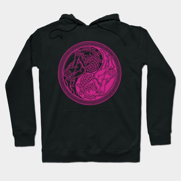 Celtic Yin Yang - pink Hoodie by Dysis23A